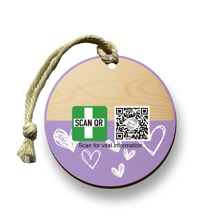 Timber Tag 5cm with optional lanyard