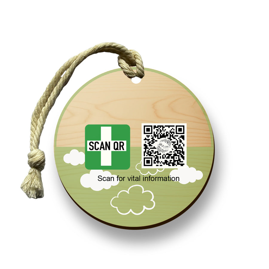 Timber Tag 5cm with optional lanyard
