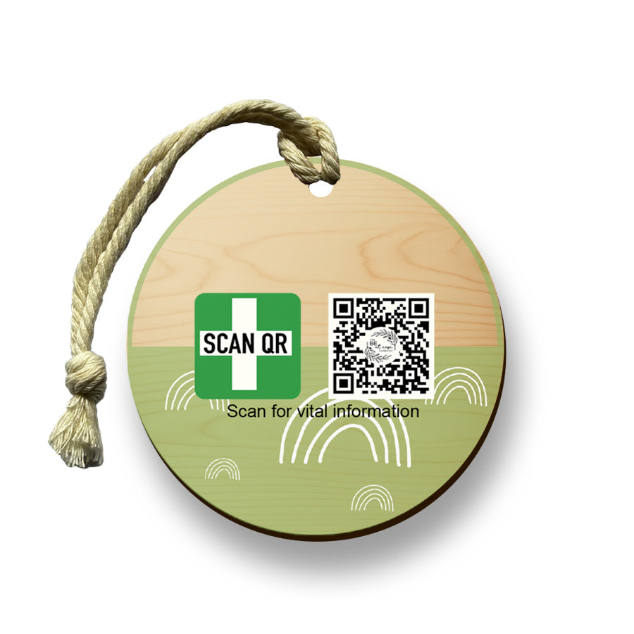 Timber Tag 5cm with optional lanyard