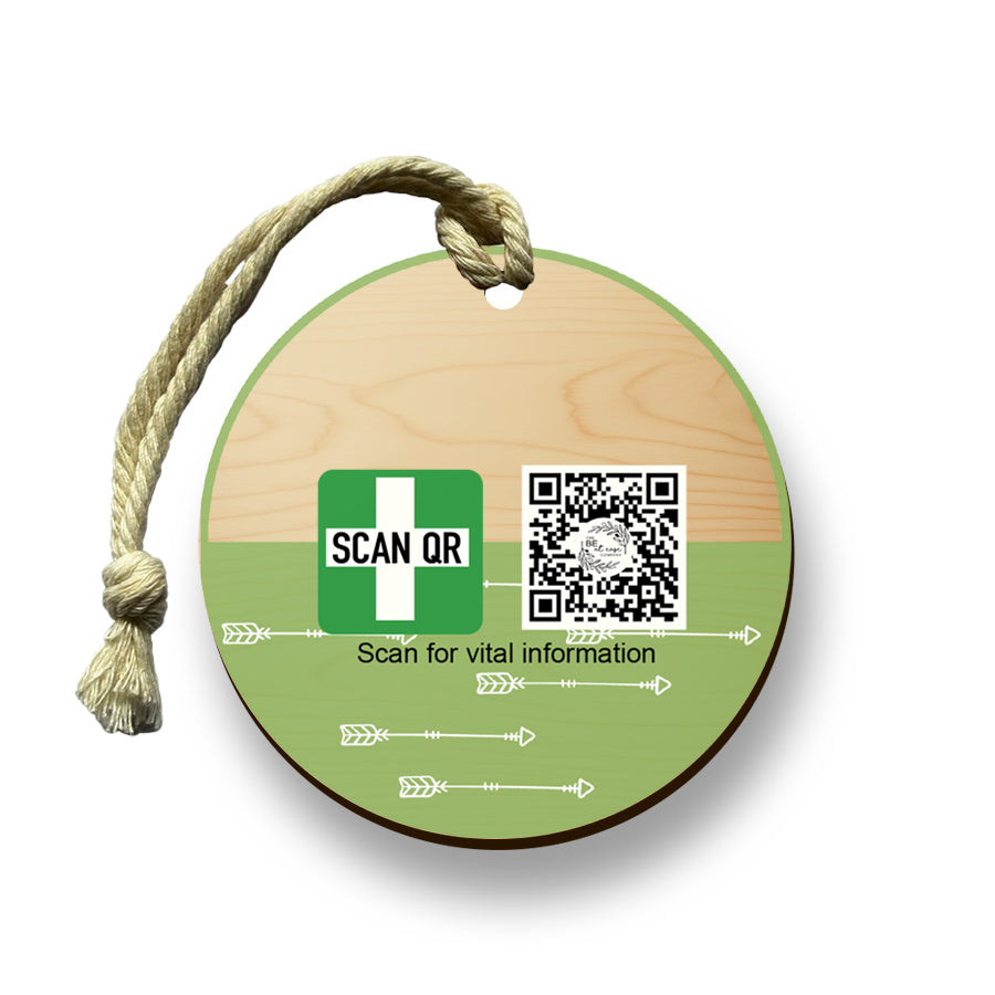 Timber Tag 5cm with optional lanyard